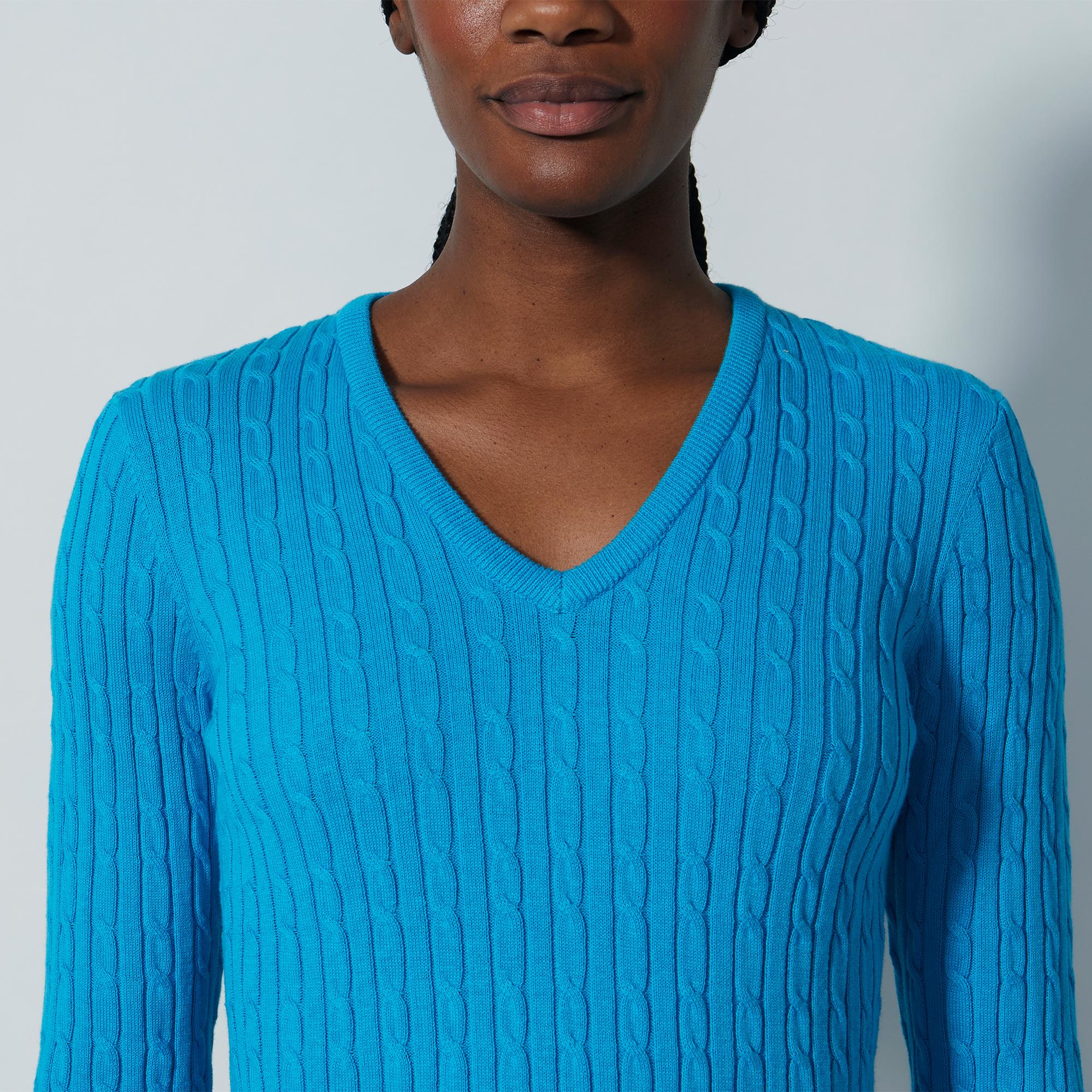 Daily Sports Madelene Knitted Ladies Golf Sweater Sea Salt